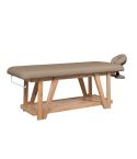 Camilla de masaje Spa fija con estructura de madera Roots Mod. WKS032.A33 - Color Beige