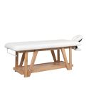 Camilla de masaje Spa fija con estructura de madera Roots Mod. WKS032.A26 - Color Blanco