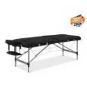 Camilla de aluminio plegable portátil de 2 cuerpos Modelo Nomad One Negra Weelko