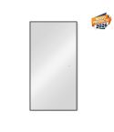 Espejo Tocador Rectangular vertical con LED integrado y marco negro Modelo King 90x180 cm