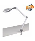 Lupa con Lampara fluorescente de 3 aumentos con pinza y brazo articulado Modelo Brisa W 3D