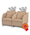 Lavacabezas Doble con Brazo intermedio y pica a elegir Modelo LBH Holanda Omega XL Doble Beige