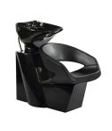 Lavacabezas con pica negra y asiento ergonómico Modelo Oval-Eurostil
