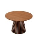 Mesa de comedor Redonda extensible con patas en forma de cono y tablero Nogal Modelo Brandon 120