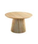 Mesa de comedor Redonda extensible con patas en forma de cono y tablero Oak Modelo Keanu 120