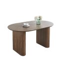 Mesa de comedor Oval extensible con tablero Nogal Modelo Pietra 150