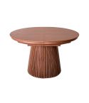 Mesa de comedor Redondeada extensible con patas en forma de cono y tablero Nogal Modelo Redford 120