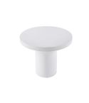 Mesa Multiusos Redonda fija en Microcemento Blanco 90 cm