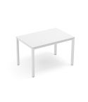 Mesa multiusos blanca con patas metálicas y tablero MDF Modelo Space 