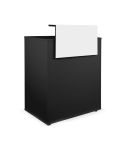 Mueble de recepción con cajón y frente madera color blanco Modelo Dylan Black Blanco