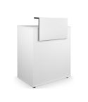 Mueble de recepción con cajón y frente madera color blanco Modelo Dylan White Blanco