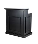 Mueble de recepción Barbería de madera con estantes y cajones Modelo Earl - color negro