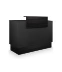 Mueble de recepción con frontal y base efecto madera color blanco Modelo Thierry Black Negro