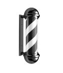 Poste giratorio para Barberia y Peluquería con Luz Modelo POL B Negro 69x22