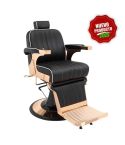 Sillón Barbero hidráulico reclinable y giratorio con reposabrazos Modelo Corinto Gold