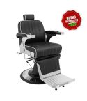 Sillón Barbero hidráulico reclinable y giratorio con reposabrazos Modelo Corinto Silver