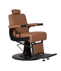 Sillón Barbero hidráulico reclinable y giratorio con reposabrazos Modelo Dour 2.0 Camel Weelko