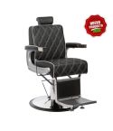 Sillón Barbero hidráulico reclinable y giratorio con reposabrazos Modelo Gon Silver - Modelo 2025