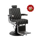 Sillón Barbero hidráulico reclinable y giratorio con reposabrazos Modelo Gon Silver - Modelo 2025