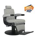 Sillón Barbero hidráulico reclinable y giratorio con reposabrazos Modelo Hawk Grey