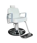 Sillón Barbero hidráulico reclinable y giratorio con reposabrazos Modelo Joey Blanco
