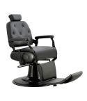 Sillón Barbero hidráulico reclinable y giratorio con reposabrazos Modelo Odiseo Black