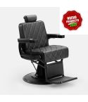 Sillón Barbero hidráulico reclinable y giratorio con reposabrazos Modelo Taper 2.0