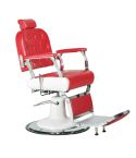 Sillón de Barbero estilo Vintage con reposapies integrado Modelo Floyd Rojo