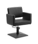 Sillón hidráulico de corte de linea cuadrada con base cuadrada negra Modelo Braid Square Black