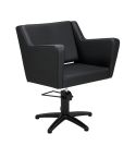 Sillón corte de Peluquería con base de estrella negra Modelo Anouk B-BF Negro