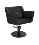 Sillón corte de Peluquería con base redonda negra Modelo Anouk B-BR Negro