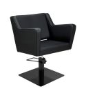 Sillón corte de Peluquería con base cuadrada negra Modelo Anouk B-BS Negro