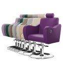 Sillón Corte de Peluquería reclinable con cabezal Modelo Gala - Color y base personalizada