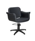Sillón corte de Peluquería con base de estrella negra Modelo Hydra B-BF Negro