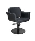 Sillón corte de Peluquería con base redonda negra Modelo Hydra B-BR Negro