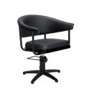 Sillón Corte de Peluquería Vintage con base de estrella negra Modelo Lyra B-BF Negro