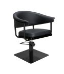 Sillón Corte de Peluquería Vintage con base cuadrada negra Modelo Lyra B-BS Negro