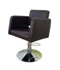 Sillón Corte de Peluquería hidráulico con reposabrazos Modelo LBH-73M - color marrón