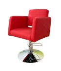 Sillón Corte de Peluquería hidráulico con reposabrazos Modelo LBH-73R - color rojo