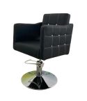 Sillón Corte de Peluquería hidráulico con reposabrazos Modelo LBH-79N - color negro
