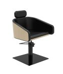 Sillón corte de Peluquería con base metálica y reposabrazos Modelo Alya B - Base negra a elegir