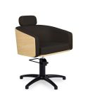 Sillón corte de Peluquería con base de estrella negra Modelo Alya B-BF Negro