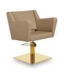 Sillón corte de Peluquería con base metálica y reposabrazos Modelo Anouk BE - Base dorada a elegir