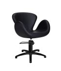 Sillón hidráulico de corte con base de estrella negra y reposabrazos ovalados Modelo Chloe BF
