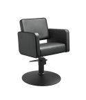 Sillón hidráulico de corte con base redonda negra Modelo Class R
