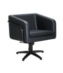 Sillón Corte de Peluquería con base de estrella negra Modelo Egan B-F