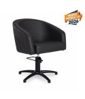 Sillón hidráulico de corte acolchado con base de estrella negra Modelo Eyra B-BF Negro