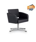 Sillón hidráulico de corte con base de estrella de 4 aspas y reposabrazos Modelo Loris X