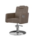 Sillón hidráulico de corte reclinable con cabezal Modelo Versa Plus Marrón grisáceo Liso - Base a elegir