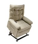 Sillón Relax Levantapersonas en Tejido Beige Arena Modelo Major - 3 motores